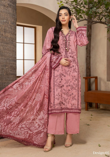 3 Piece Stitched Embroidered Viscose Suit