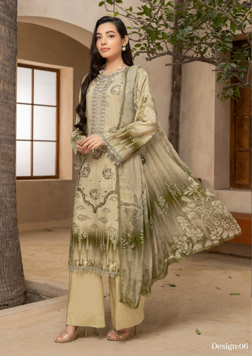 3 Piece Stitched Embroidered Viscose Suit