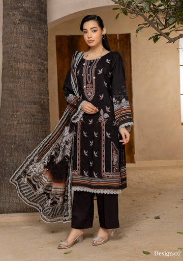 3 Piece Stitched Embroidered Viscose Suit