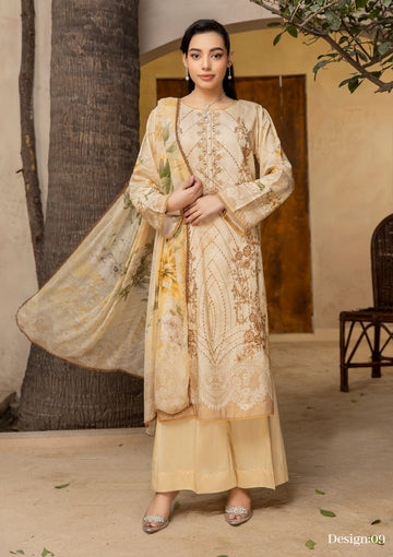 3 Piece Stitched Embroidered Viscose Suit