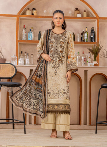 3 Piece Unstitched Embroidered Viscose Suit