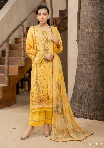 3 Piece Stitched Embroidered Viscose Suit