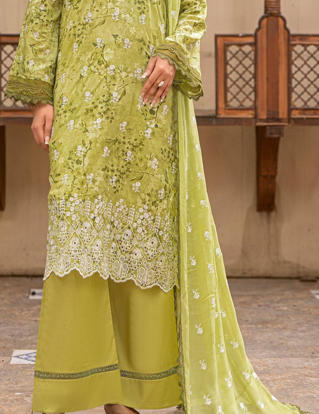 3 Piece Stitched Chikankari Lawn Suit