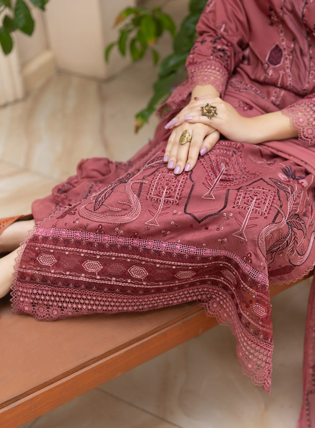 3 Piece Unstitched Embroidered Viscose Suit