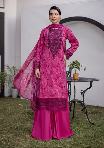 3 Piece Unstitched Embroidered Lawn Suit