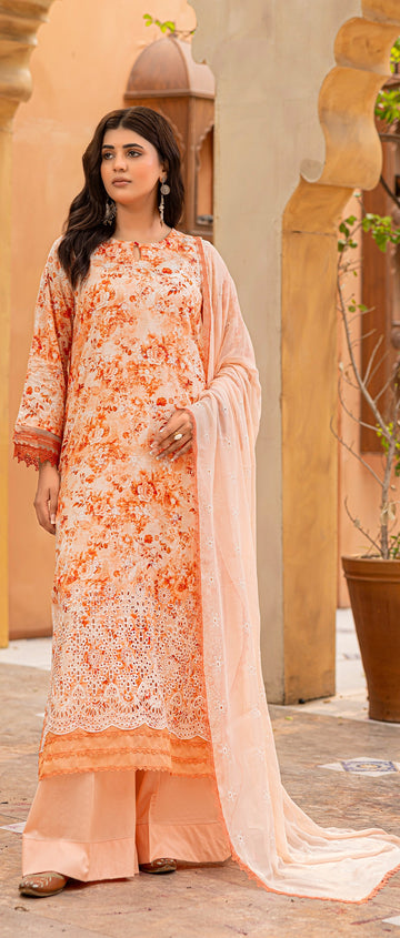 3 Piece Stitched Chikankari Lawn Suit