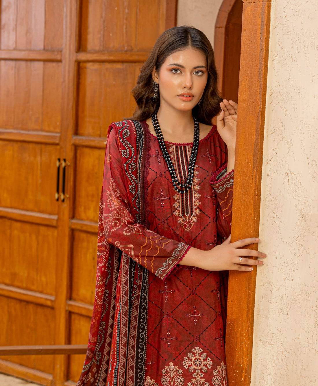 3 Piece Unstitched Embroidered Viscose Suit