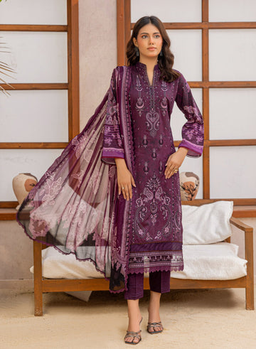 3 Piece Unstitched Embroidered Viscose Suit