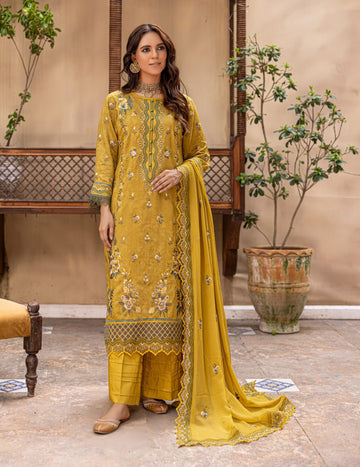 3 Piece Unstitched Embroidered Viscose Suit