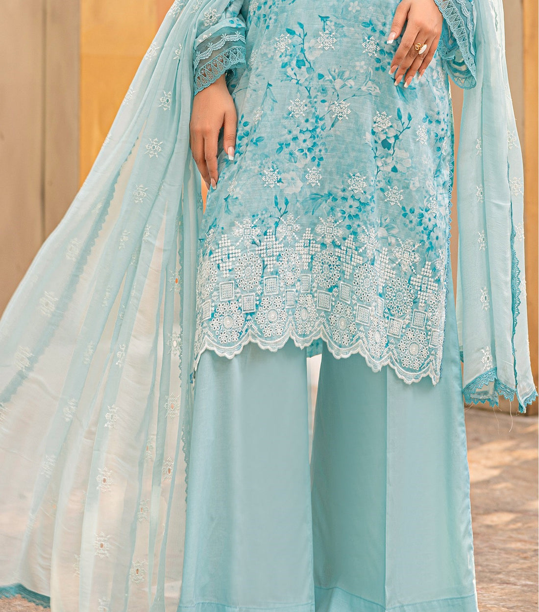 3 Piece Stitched Chikankari Lawn Suit