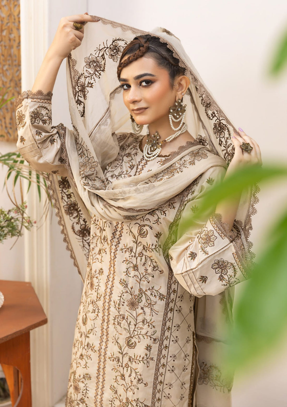 3 Piece Unstitched Embroidered Viscose Suit