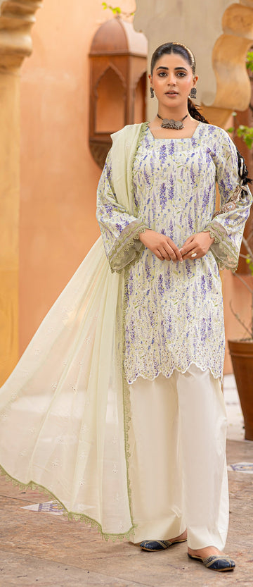 3 Piece Stitched Chikankari Lawn Suit