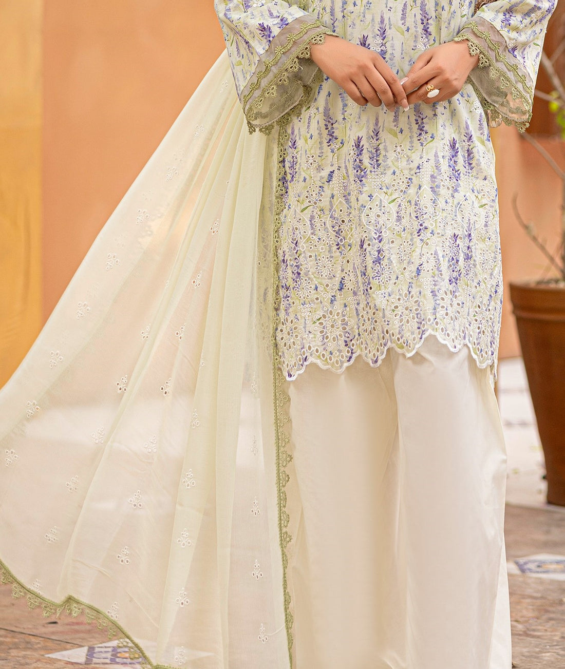 3 Piece Stitched Chikankari Lawn Suit