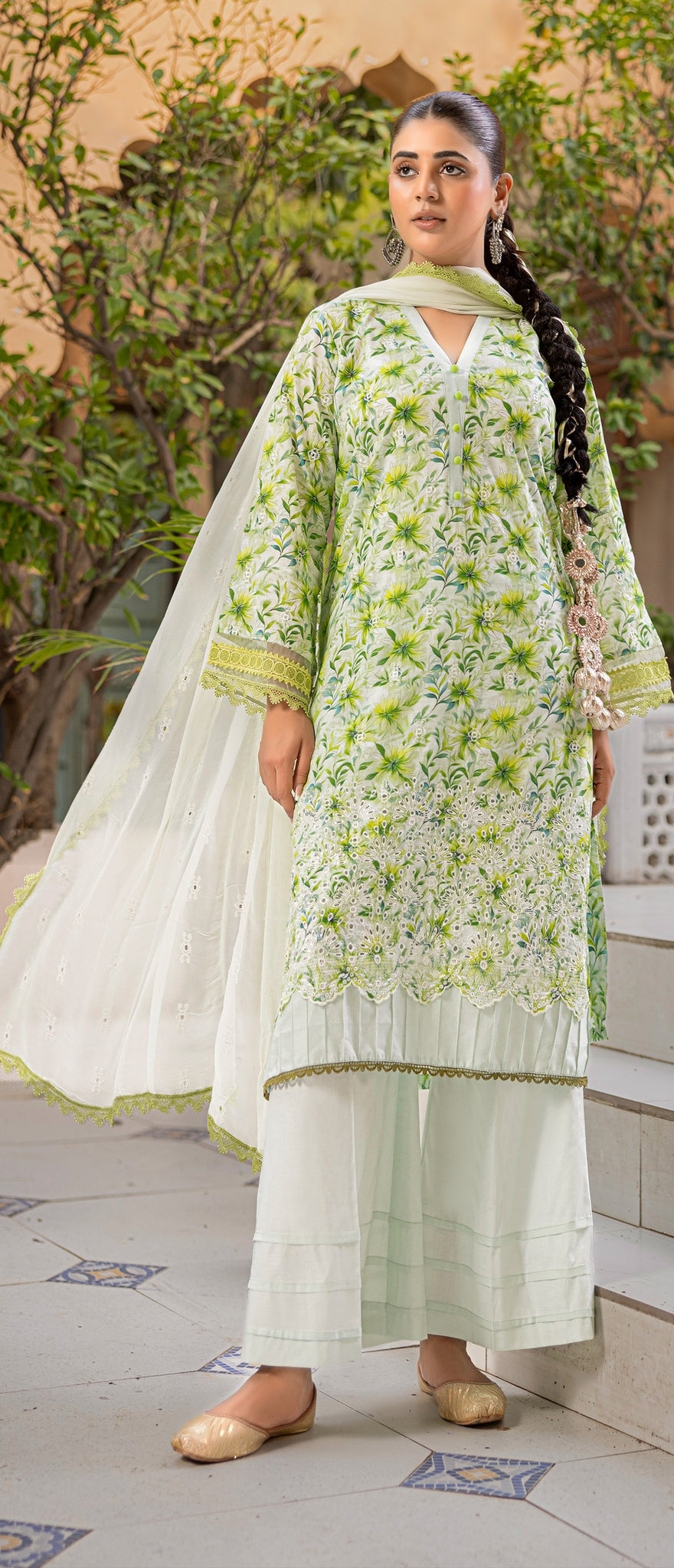 3 Piece Stitched Chikankari Lawn Suit