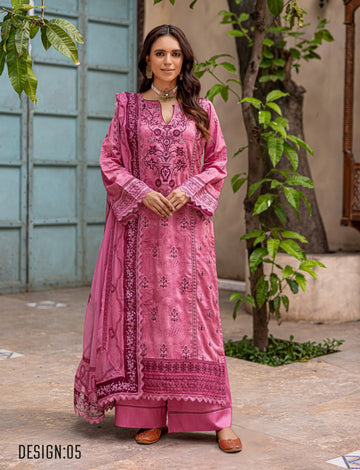 3 Piece Unstitched Embroidered Viscose Suit