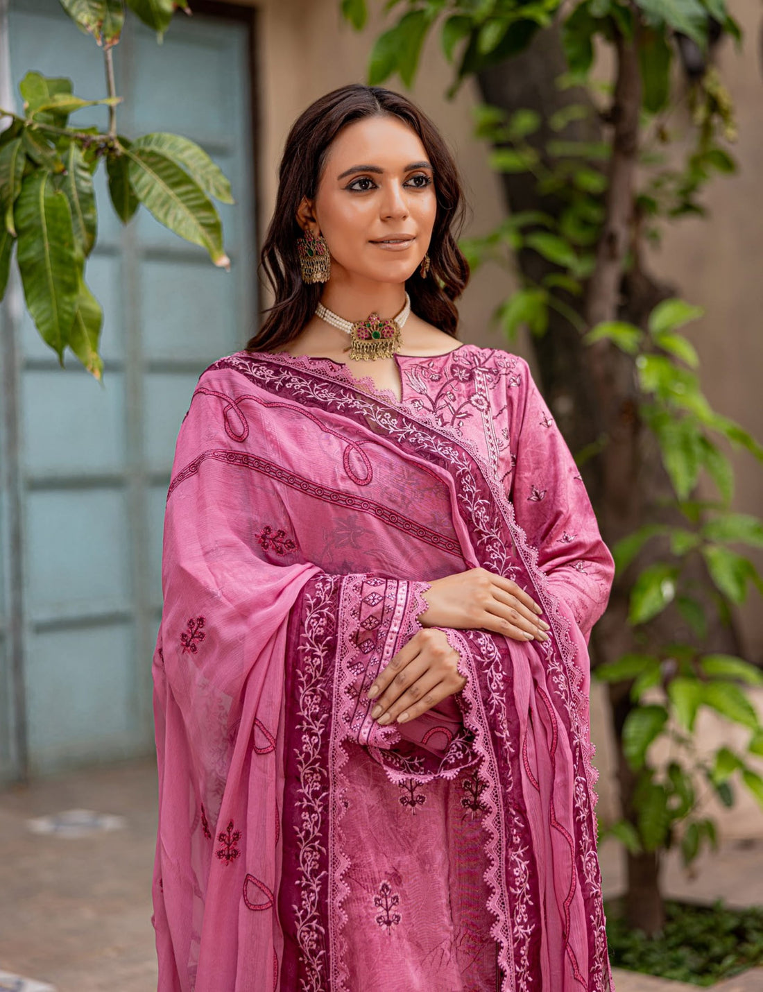 3 Piece Unstitched Embroidered Viscose Suit