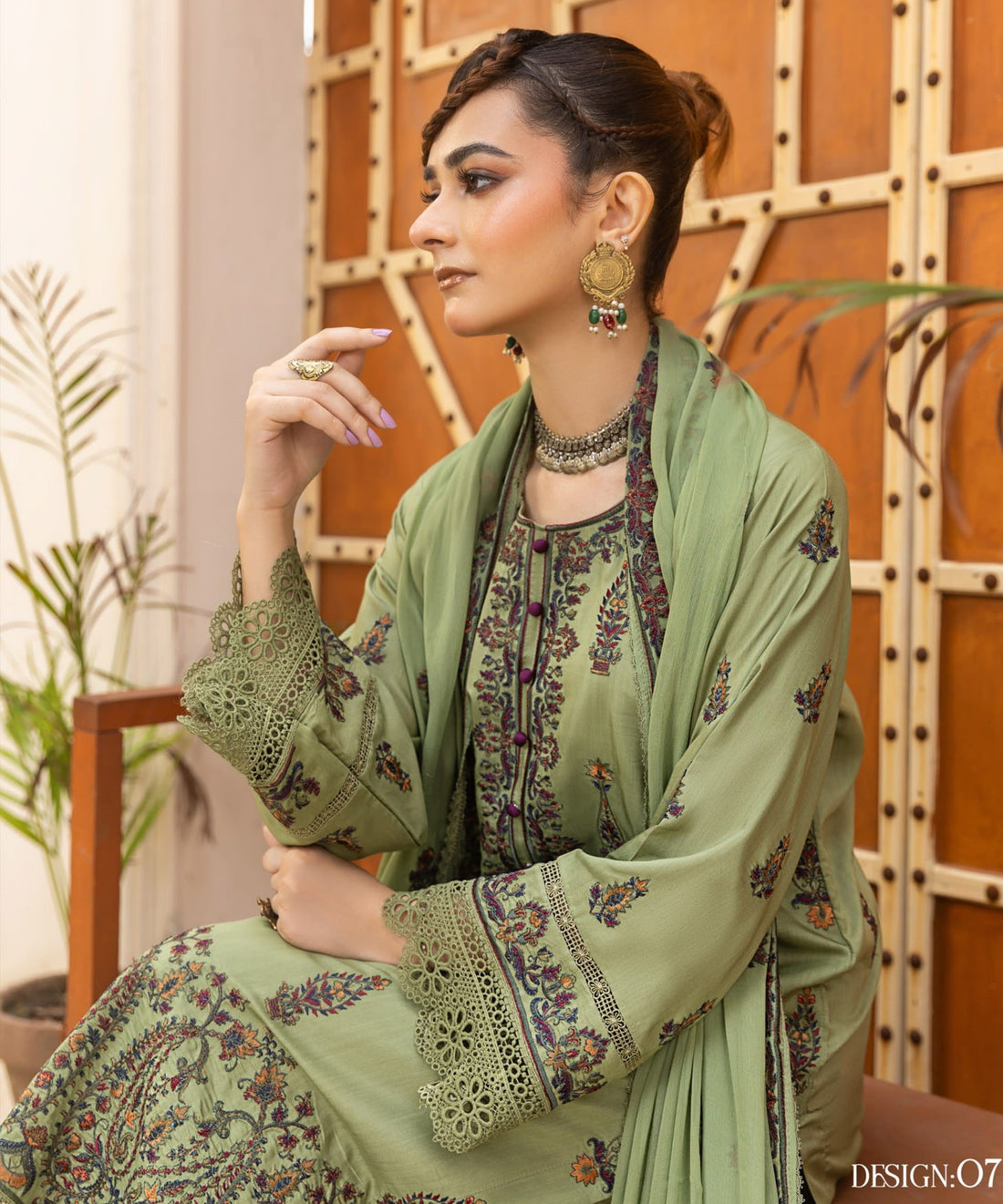 3 Piece Unstitched Embroidered Viscose Suit
