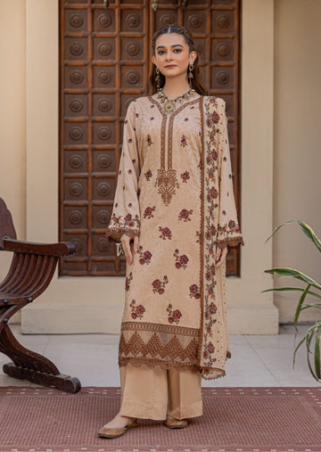 3 Piece Unstitched Chikankari Viscose Suit