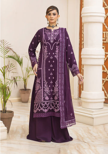 3 Piece Unstitched Embroidered Viscose Suit