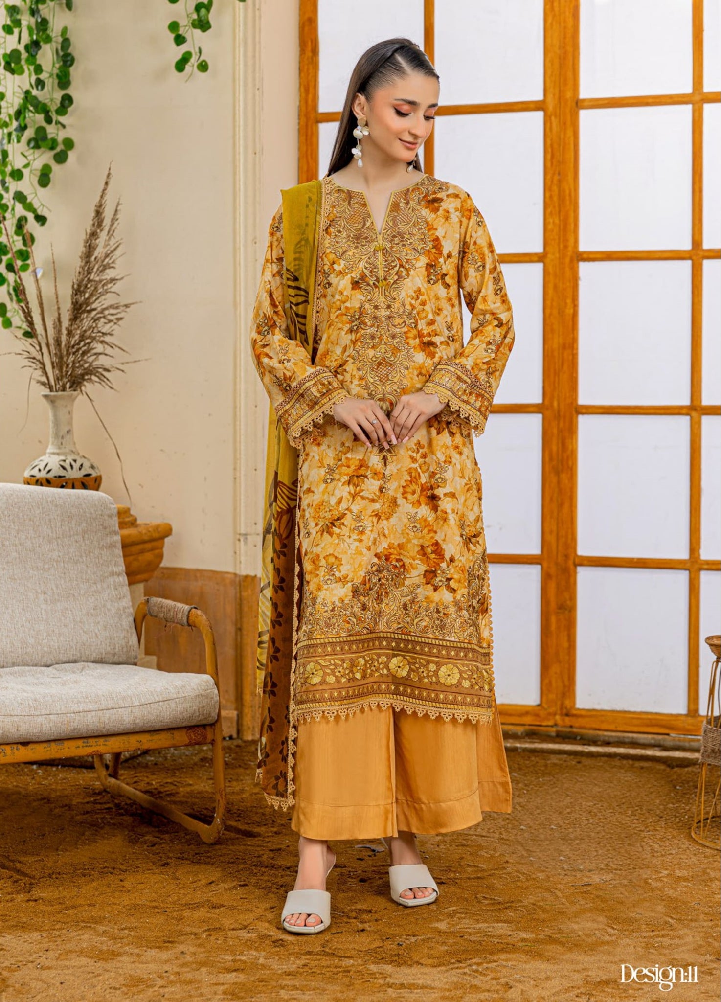 3 Piece Unstitched Embroidered Viscose Suit
