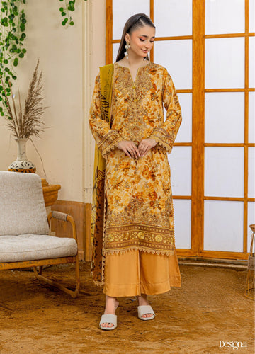 3 Piece Unstitched Embroidered Viscose Suit
