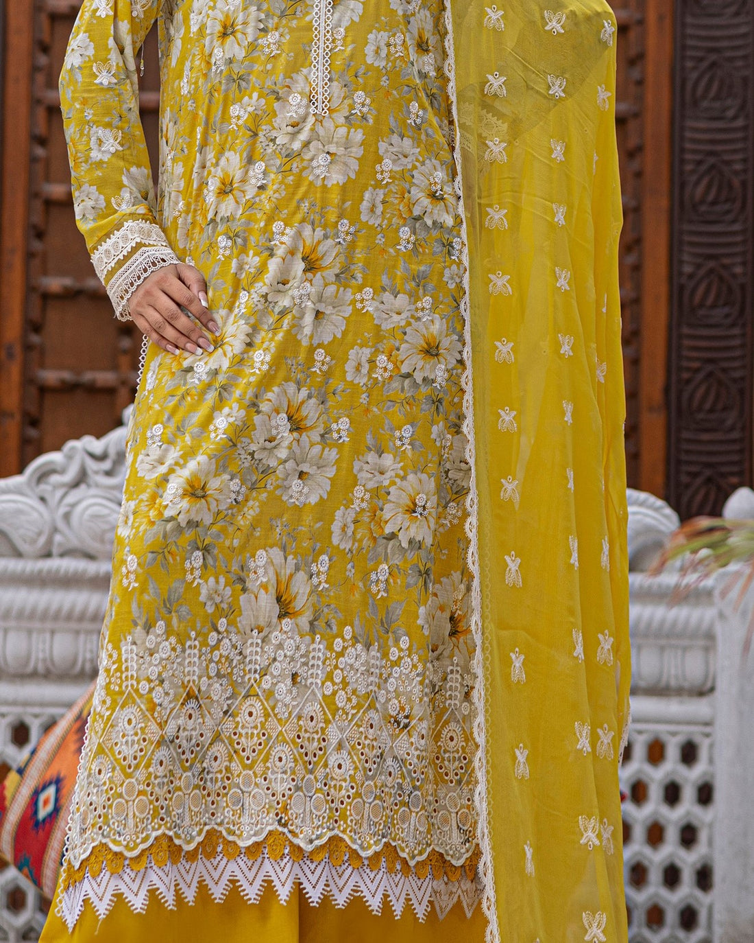 3 Piece Stitched Chikankari Lawn Suit