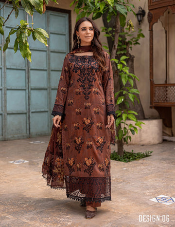 3 Piece Unstitched Embroidered Viscose Suit
