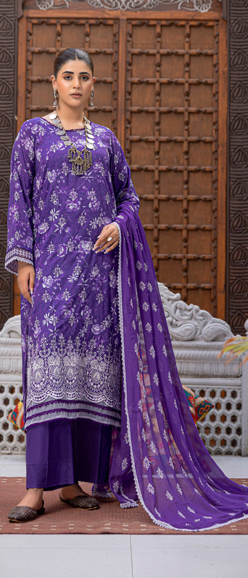 3 Piece Stitched Chikankari Lawn Suit
