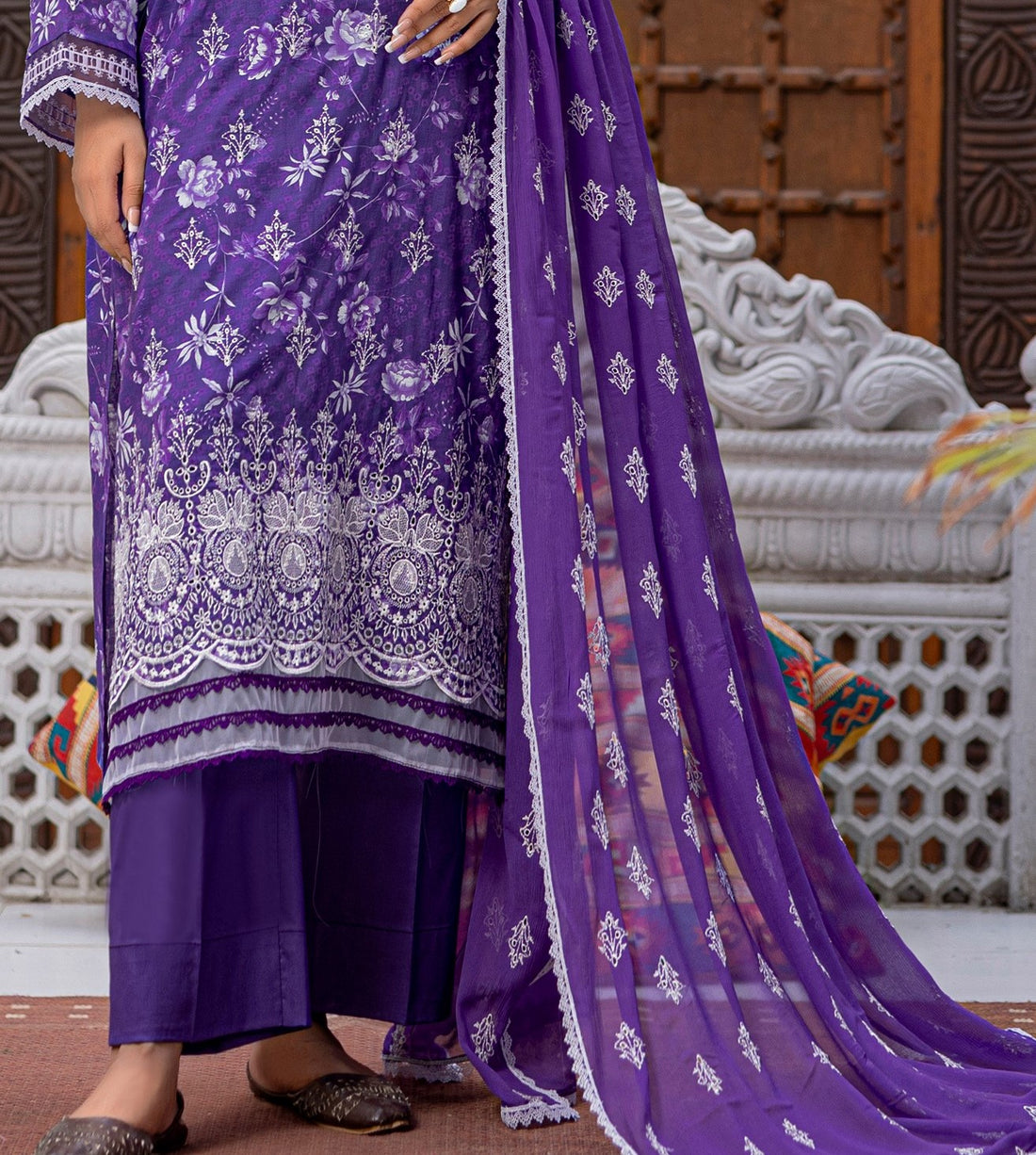 3 Piece Stitched Chikankari Lawn Suit