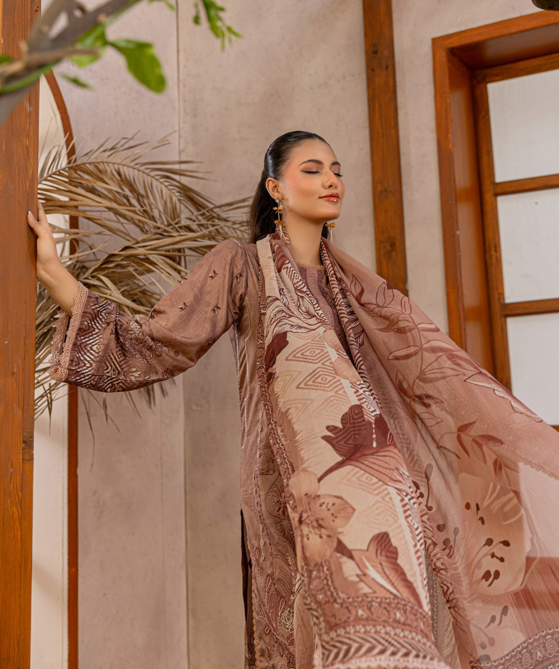 3 Piece Unstitched Embroidered Viscose Suit
