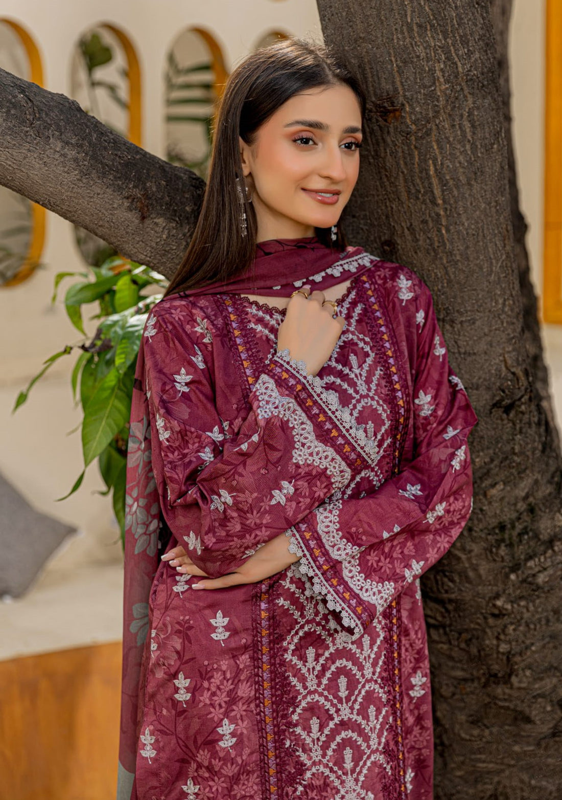 3 Piece Unstitched Embroidered Viscose Suit