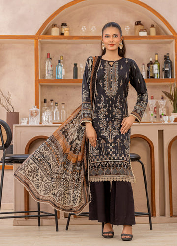 3 Piece Unstitched Embroidered Viscose Suit