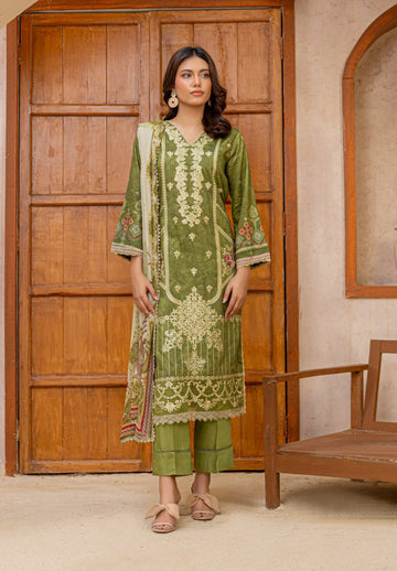 3 Piece Unstitched Embroidered Viscose Suit