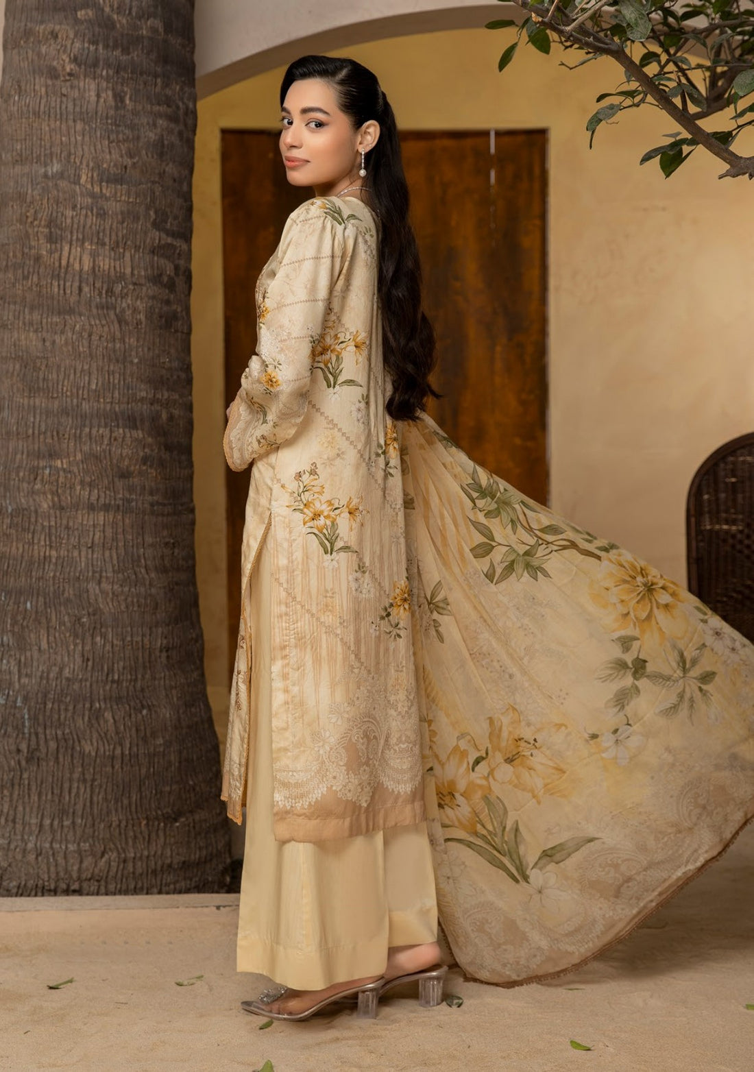 3 Piece Stitched Embroidered Viscose Suit