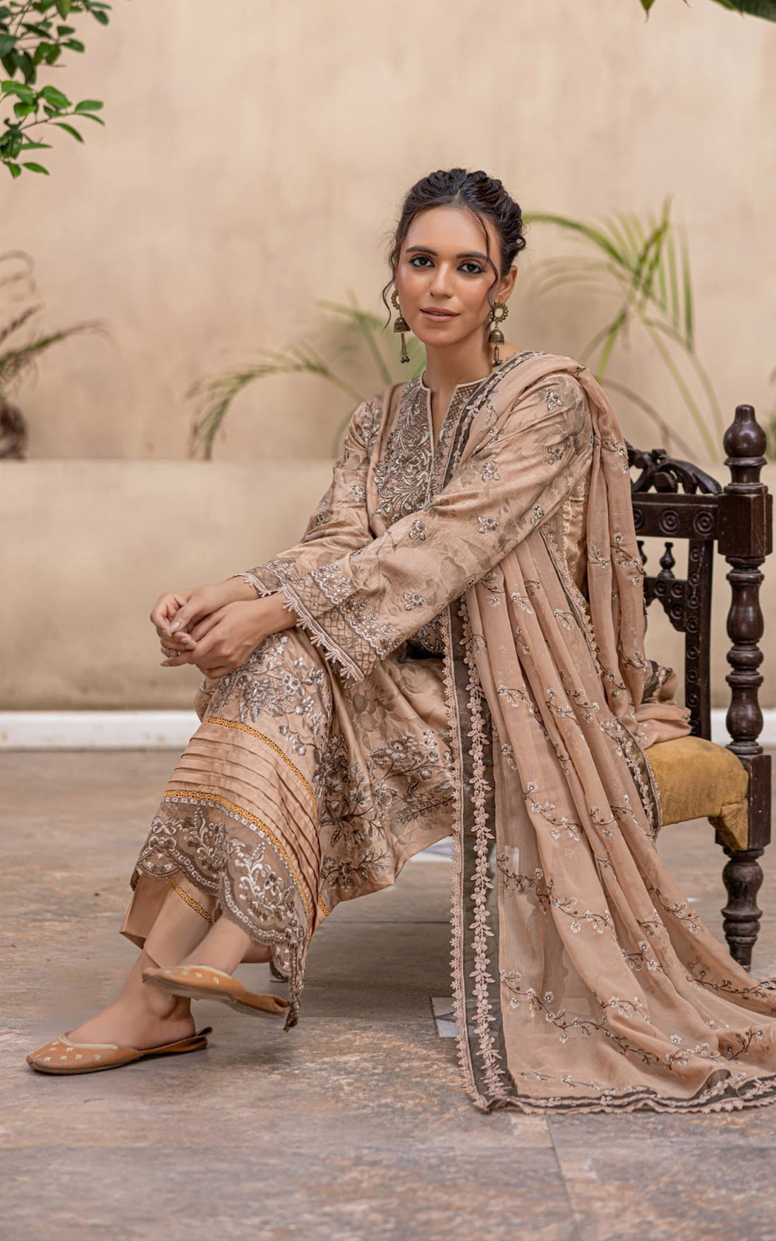 3 Piece Unstitched Embroidered Viscose Suit