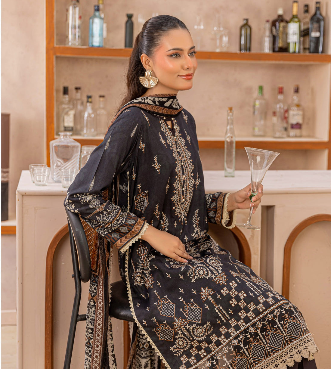 3 Piece Unstitched Embroidered Viscose Suit