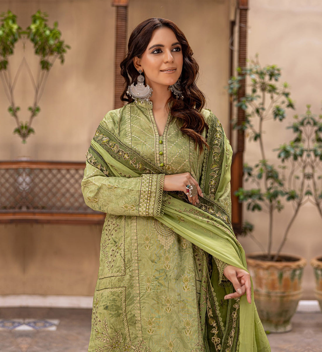 3 Piece Unstitched Embroidered Viscose Suit