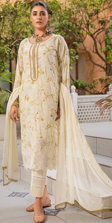 3 Piece Stitched Chikankari Lawn Suit