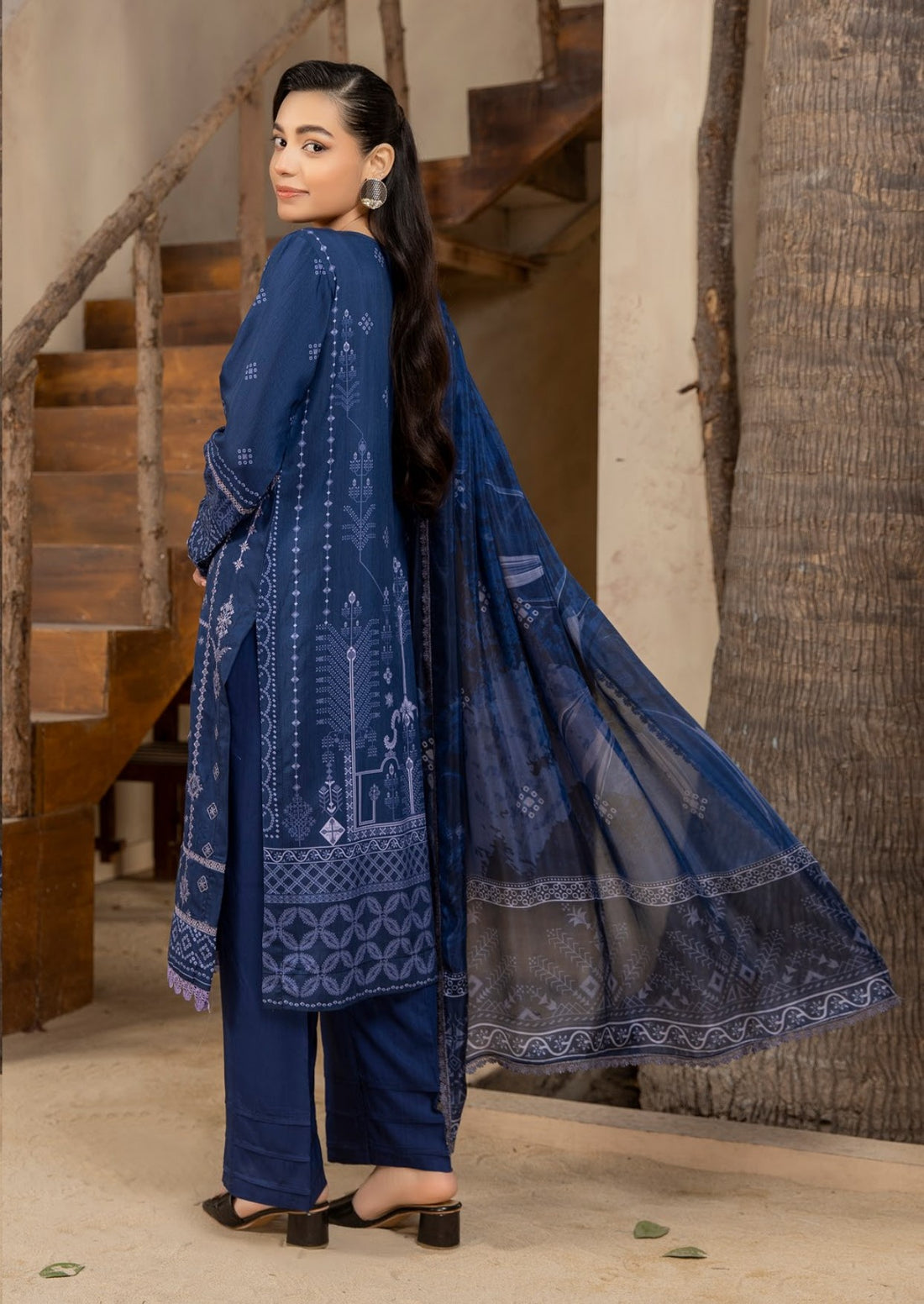 3 Piece Stitched Embroidered Viscose Suit