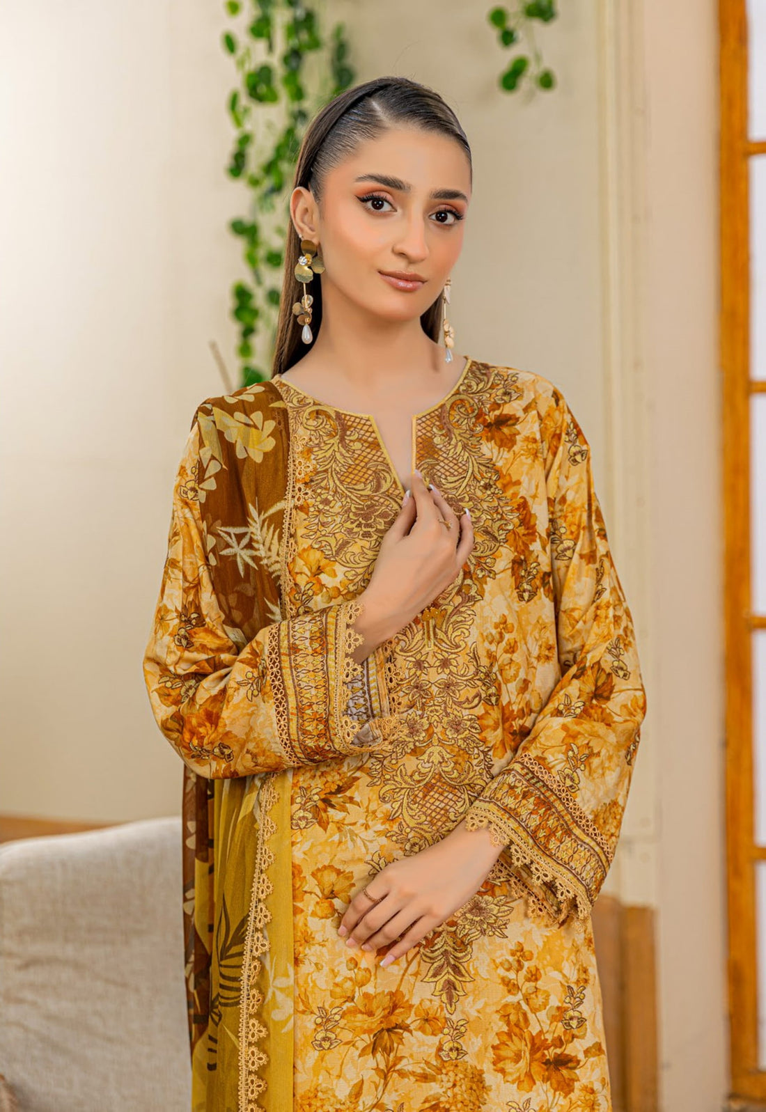 3 Piece Unstitched Embroidered Viscose Suit
