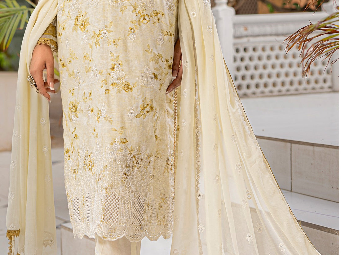 3 Piece Stitched Chikankari Lawn Suit