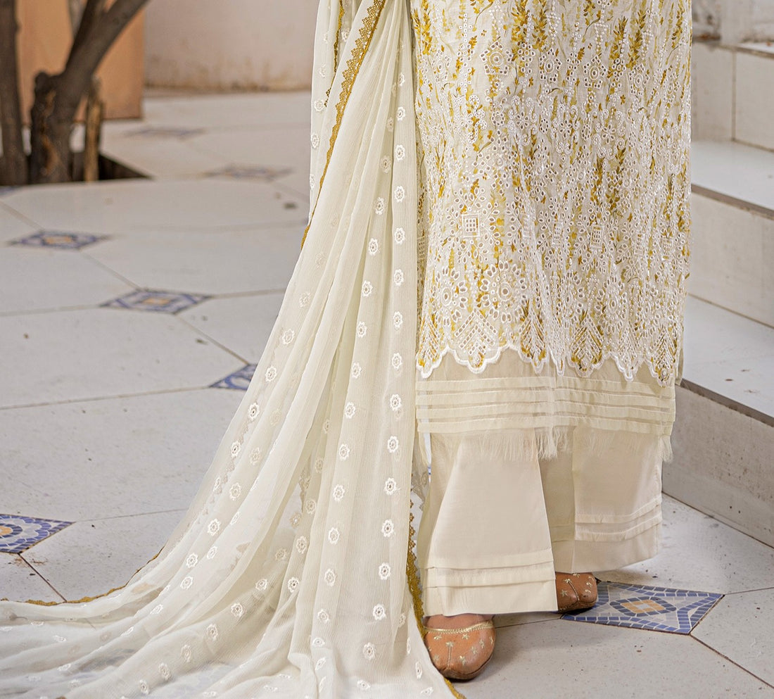 3 Piece Stitched Chikankari Lawn Suit