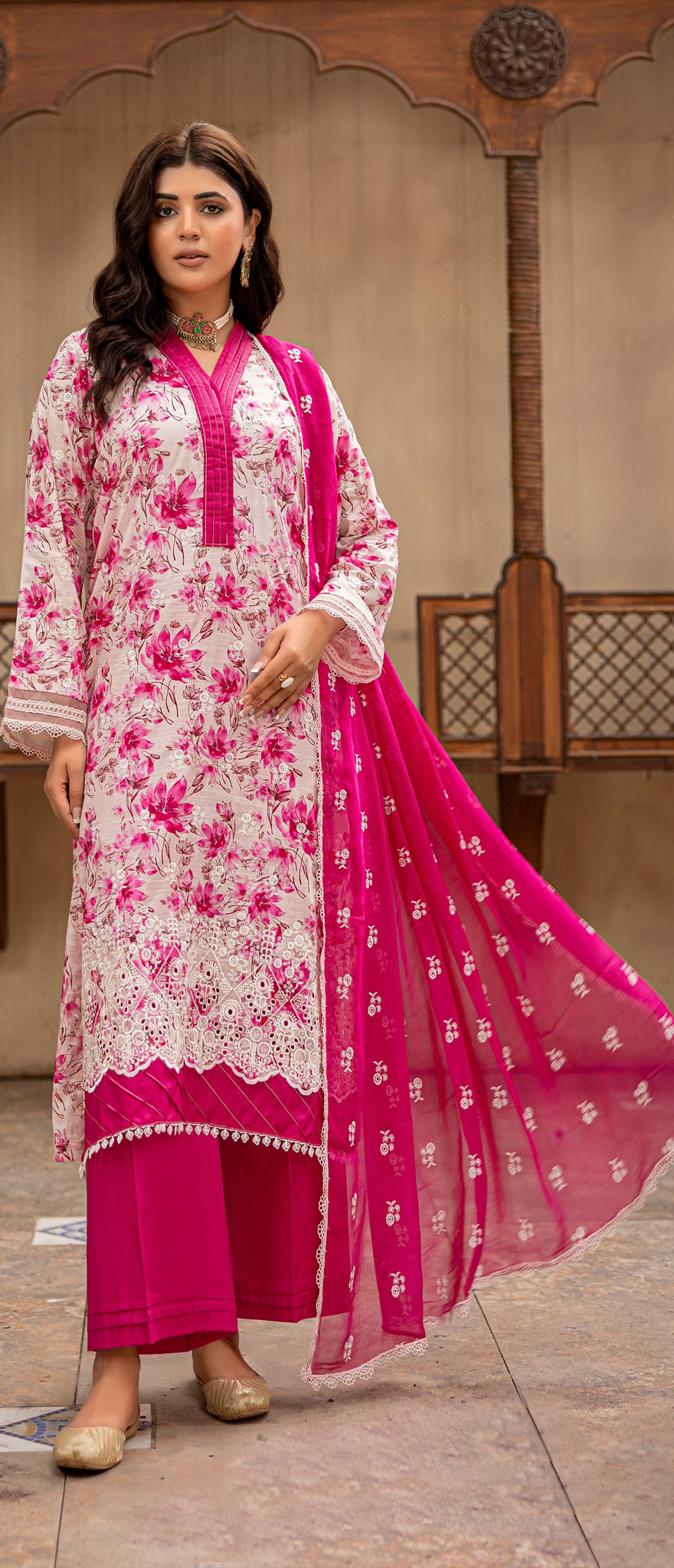 3 Piece Stitched Chikankari Lawn Suit
