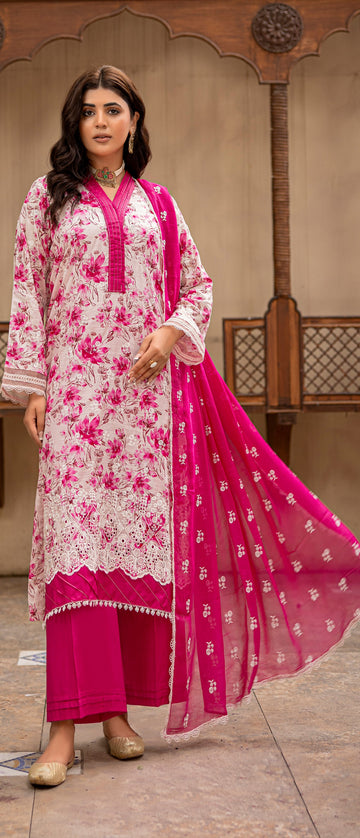 3 Piece Stitched Chikankari Lawn Suit