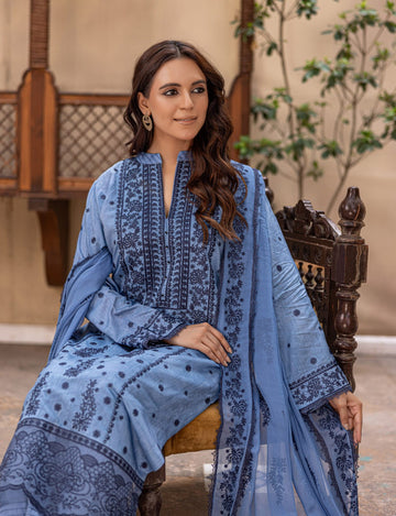 3 Piece Unstitched Embroidered Viscose Suit